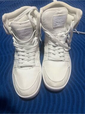 All-White High Top Sneakers